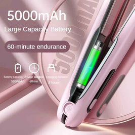 2 In 1 Hair Straightener And Curler | 5000mAh Cordless Straightener