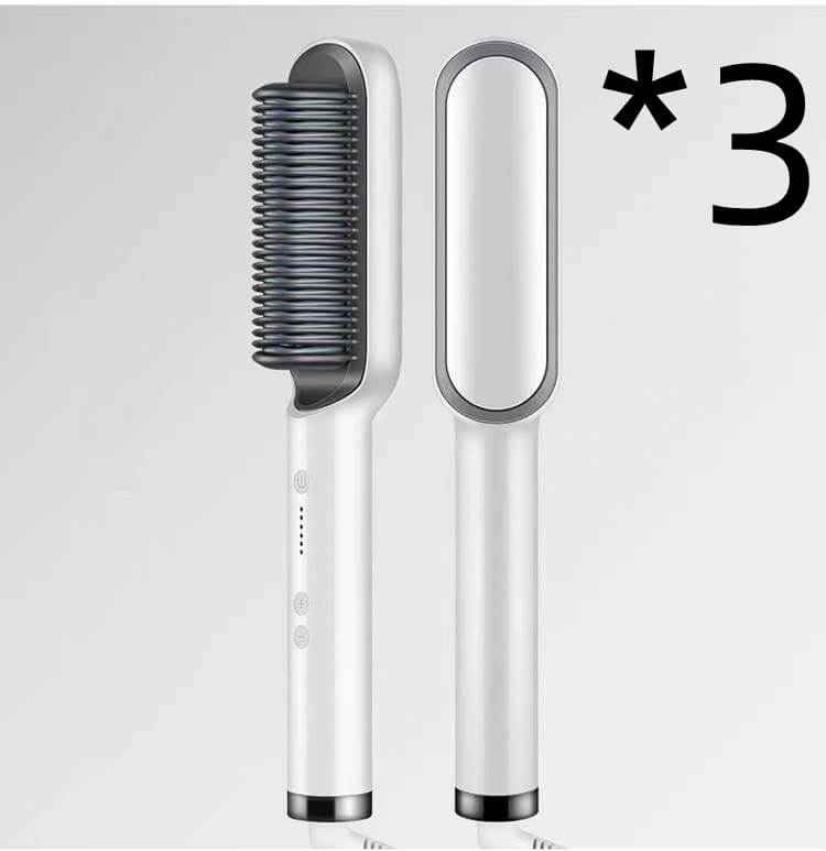 2 In 1 Hair Straightener And Curling Iron | Negative Ion Hair Brush