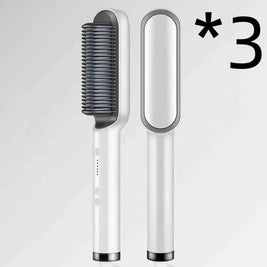 2 In 1 Hair Straightener And Curling Iron | Negative Ion Hair Brush