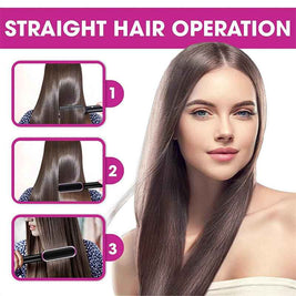 2 In 1 Hair Straightener And Curling Iron | Negative Ion Hair Brush