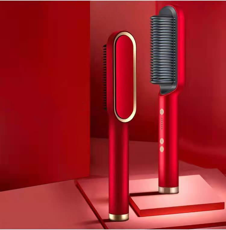 2 In 1 Hair Straightener And Curling Iron | Negative Ion Hair Brush