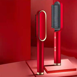 2 In 1 Hair Straightener And Curling Iron | Negative Ion Hair Brush