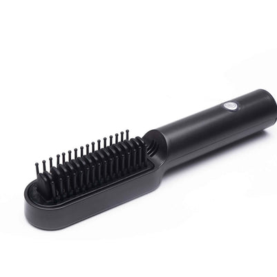 2 In 1 Hair Straightener Dryer Brush | Rechargeable Hair Straightener