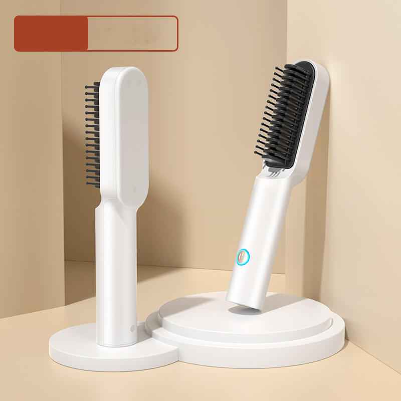 2 In 1 Hair Straightener Dryer Brush | Rechargeable Hair Straightener