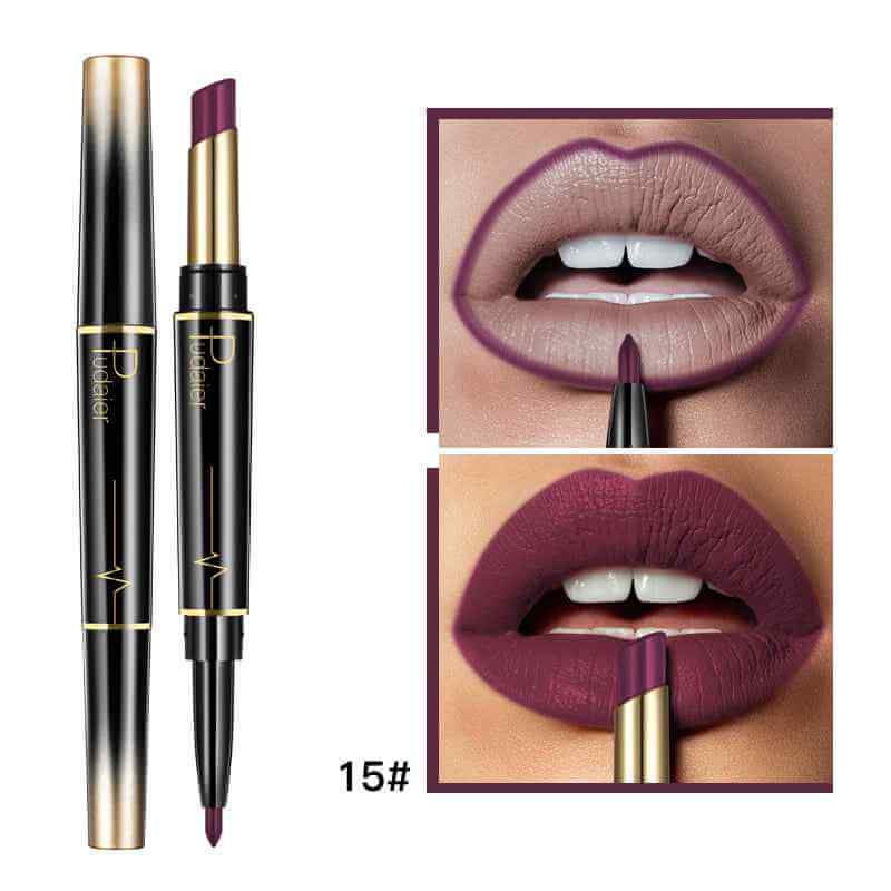 2 In 1 Lipstick And Lip Liner | Double Ended Lip Liner And Lipstick