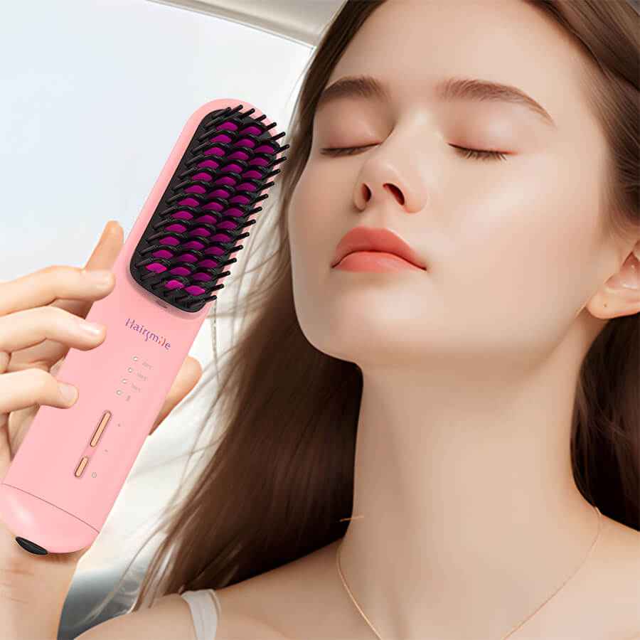 2 In 1 Mini Hair Straightener Brush | Hair And Beard Straightener Comb