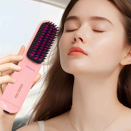 2 In 1 Mini Hair Straightener Brush | Hair And Beard Straightener Comb