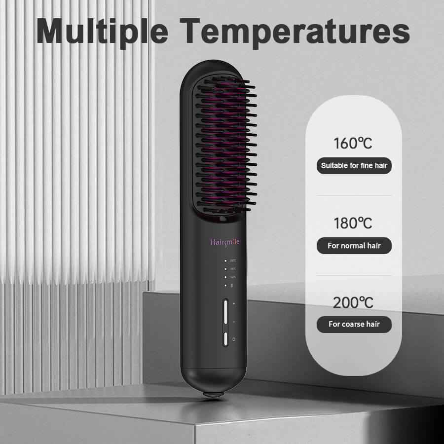 2 In 1 Mini Hair Straightener Brush | Hair And Beard Straightener Comb