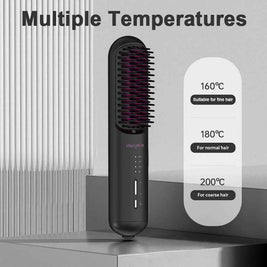 2 In 1 Mini Hair Straightener Brush | Hair And Beard Straightener Comb