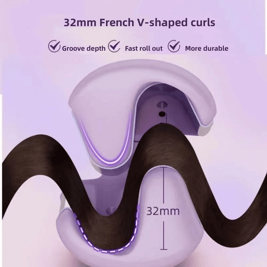 32mm Deep Wave Hair Curler | Adjustable Temperature Hair Curler