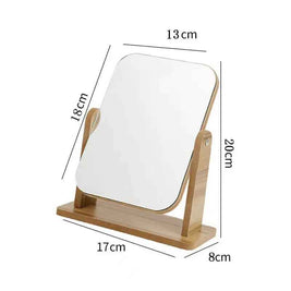 360 Rotating Wooden Makeup Mirror | Wooden Makeup Mirror With Stand