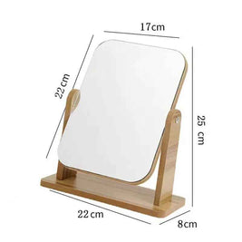 360 Rotating Wooden Makeup Mirror | Wooden Makeup Mirror With Stand