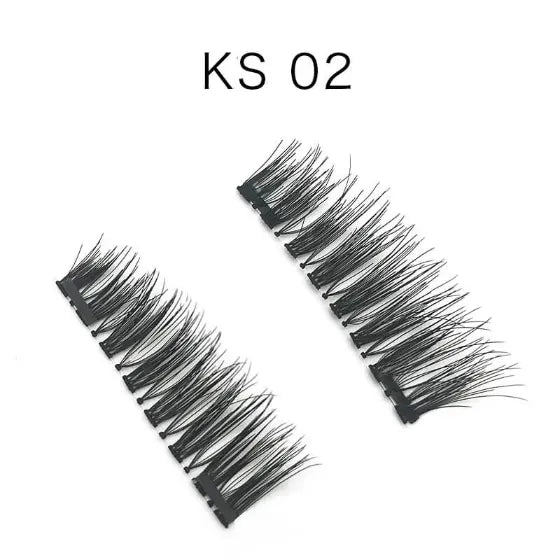 3D Double Magnet False Eyelashes | 24 Pair Magnetic Eyelashes