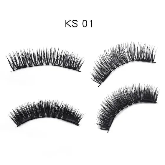 3D Double Magnet False Eyelashes | 24 Pair Magnetic Eyelashes