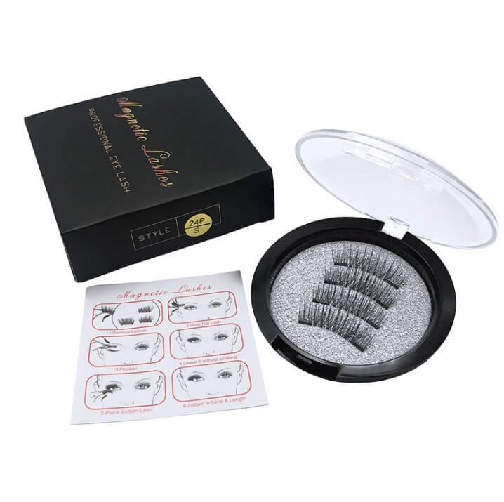 3D Double Magnet False Eyelashes | 24 Pair Magnetic Eyelashes