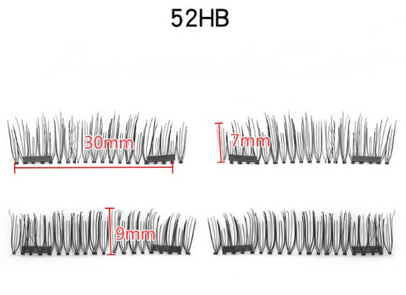 3D Double Magnet False Eyelashes | 24 Pair Magnetic Eyelashes
