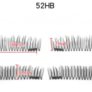 3D Double Magnet False Eyelashes | 24 Pair Magnetic Eyelashes