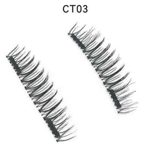 3D Double Magnet False Eyelashes | 24 Pair Magnetic Eyelashes