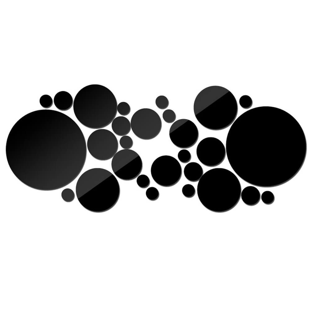 3D Stereo Acrylic Wall Decoration | Round Acrylic Mirror Wall Stickers