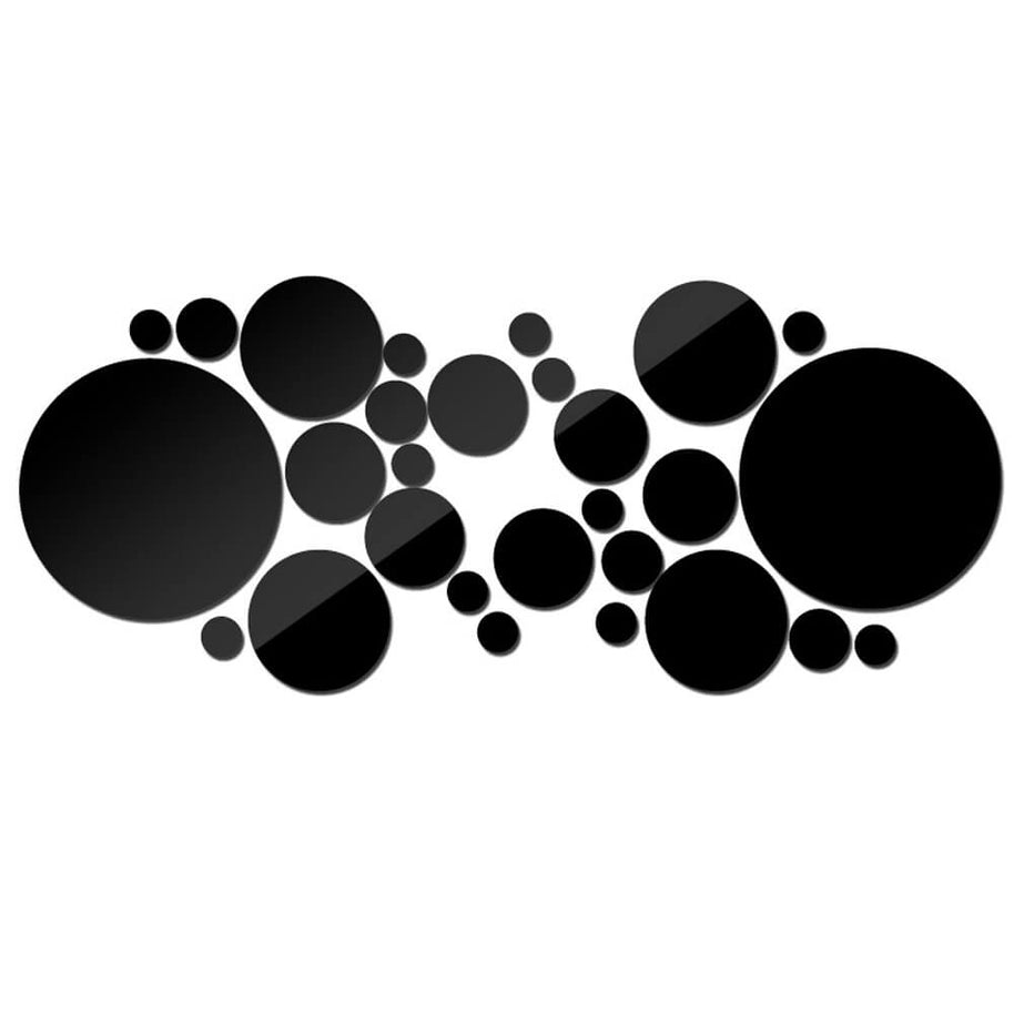 3D Stereo Acrylic Wall Decoration | Round Acrylic Mirror Wall Stickers
