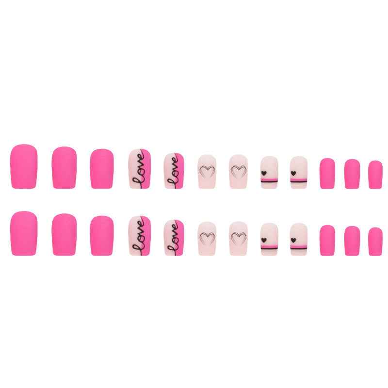 Manicure Valentine's Day Fake Nails Love