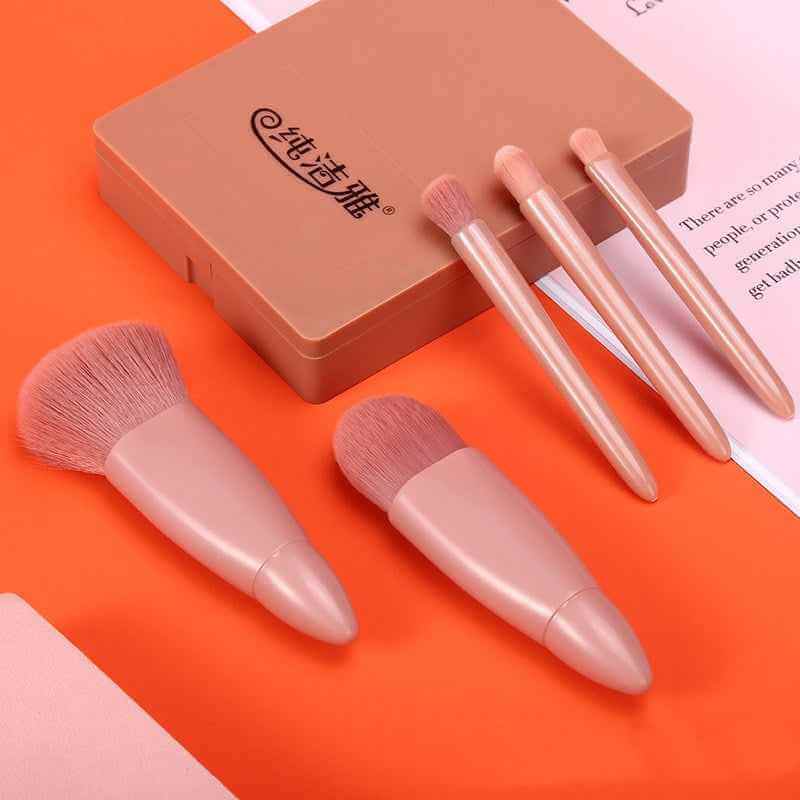5 Piece Cosmetic Makeup Brush Set | Soft Makeup Brushes For Foundation