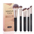 MAANGE Makeup Brush Set 5-Piece Professional Synthetic Makeup Brushes for Foundation Blush Power Concealer & Contour Application Travel Make Up Brush with Box (Black)