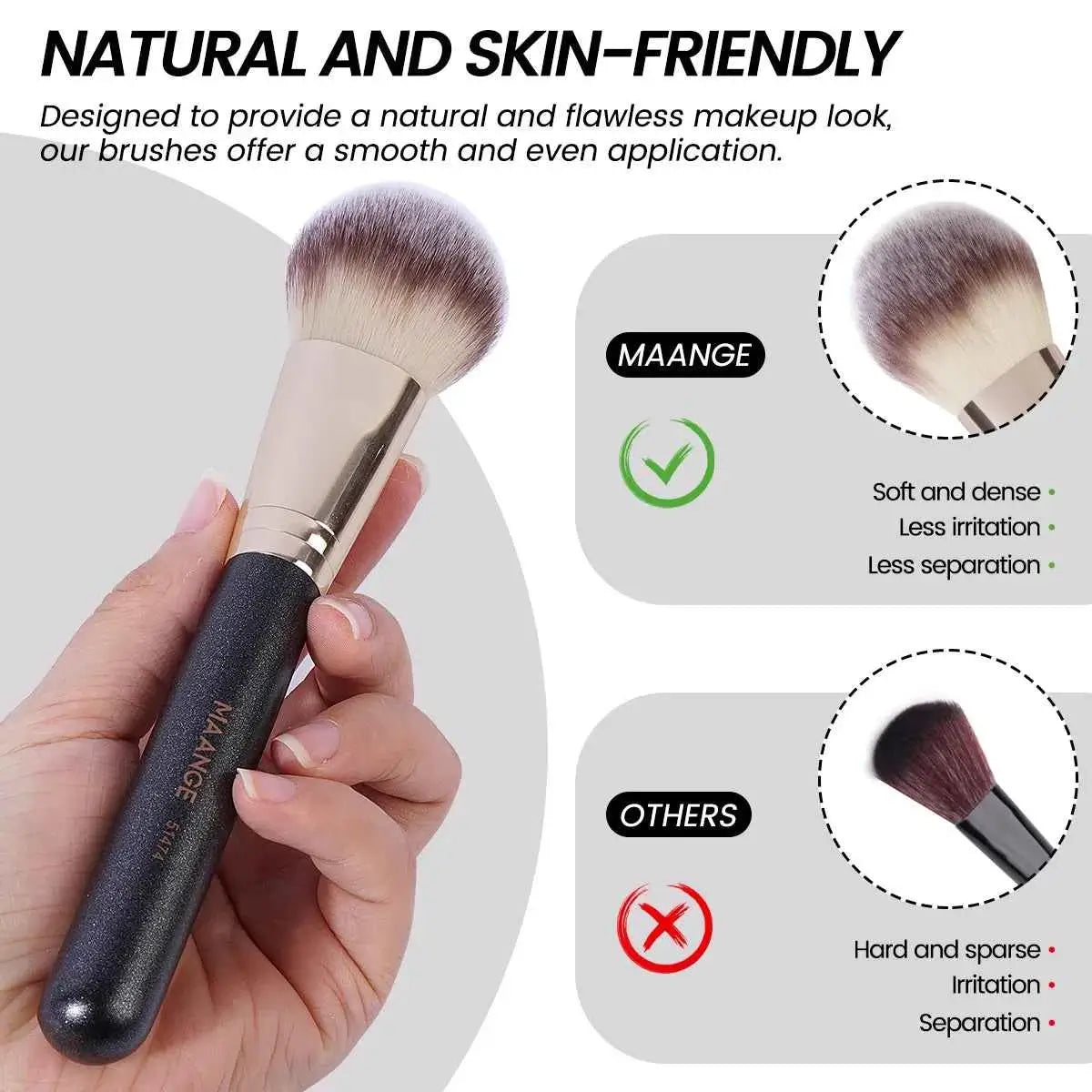 7 Piece Premium Makeup Brush Set | Professional Cosmetic Brush Set