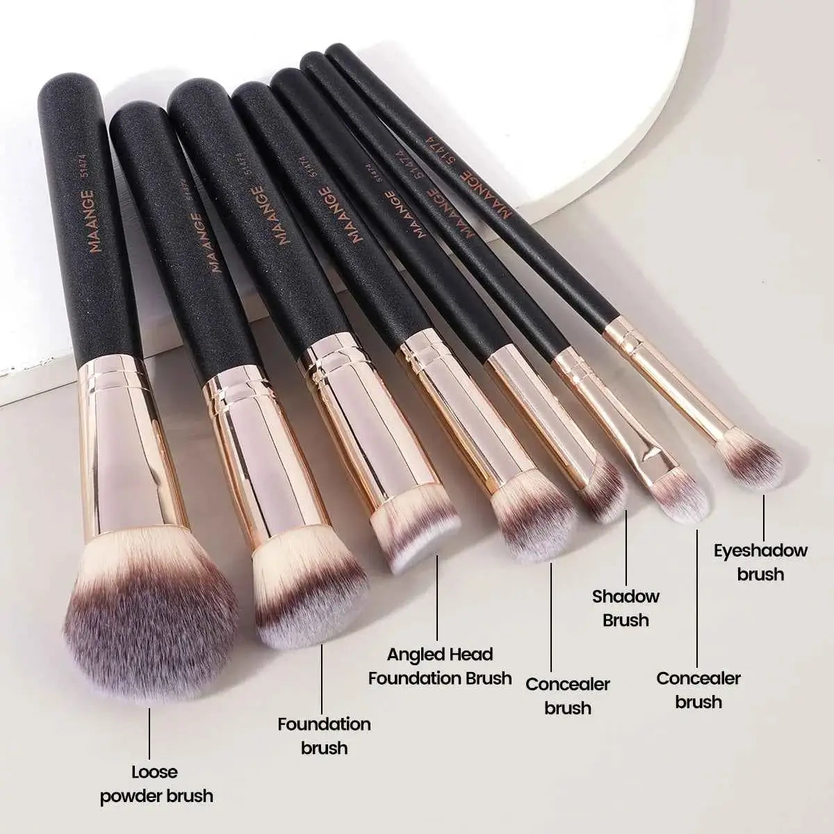 7 Piece Premium Makeup Brush Set | Professional Cosmetic Brush Set