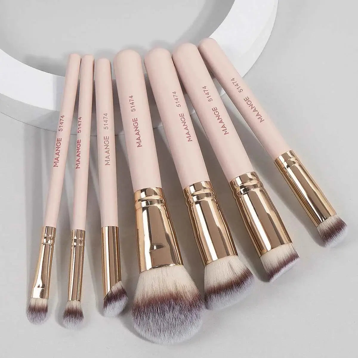7 Piece Premium Makeup Brush Set | Professional Cosmetic Brush Set