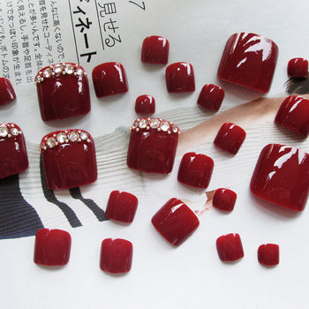 Artificial Acrylic Toe Nails | 24pcs Artificial Toe Nails
