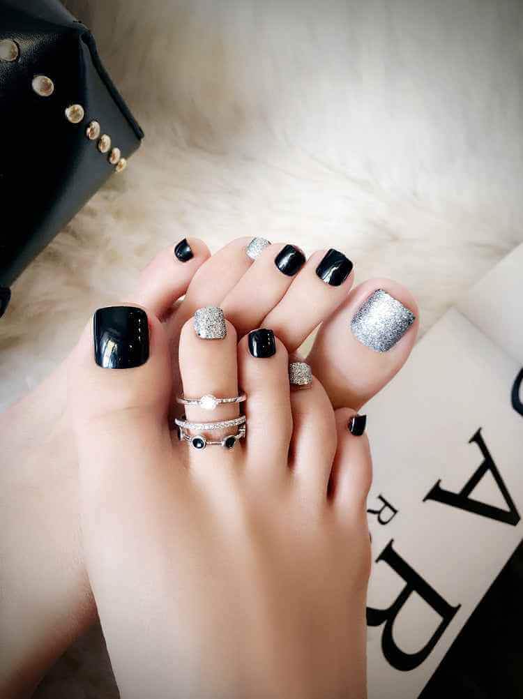 Artificial Acrylic Toe Nails | 24pcs Artificial Toe Nails