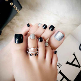 Artificial Acrylic Toe Nails | 24pcs Artificial Toe Nails