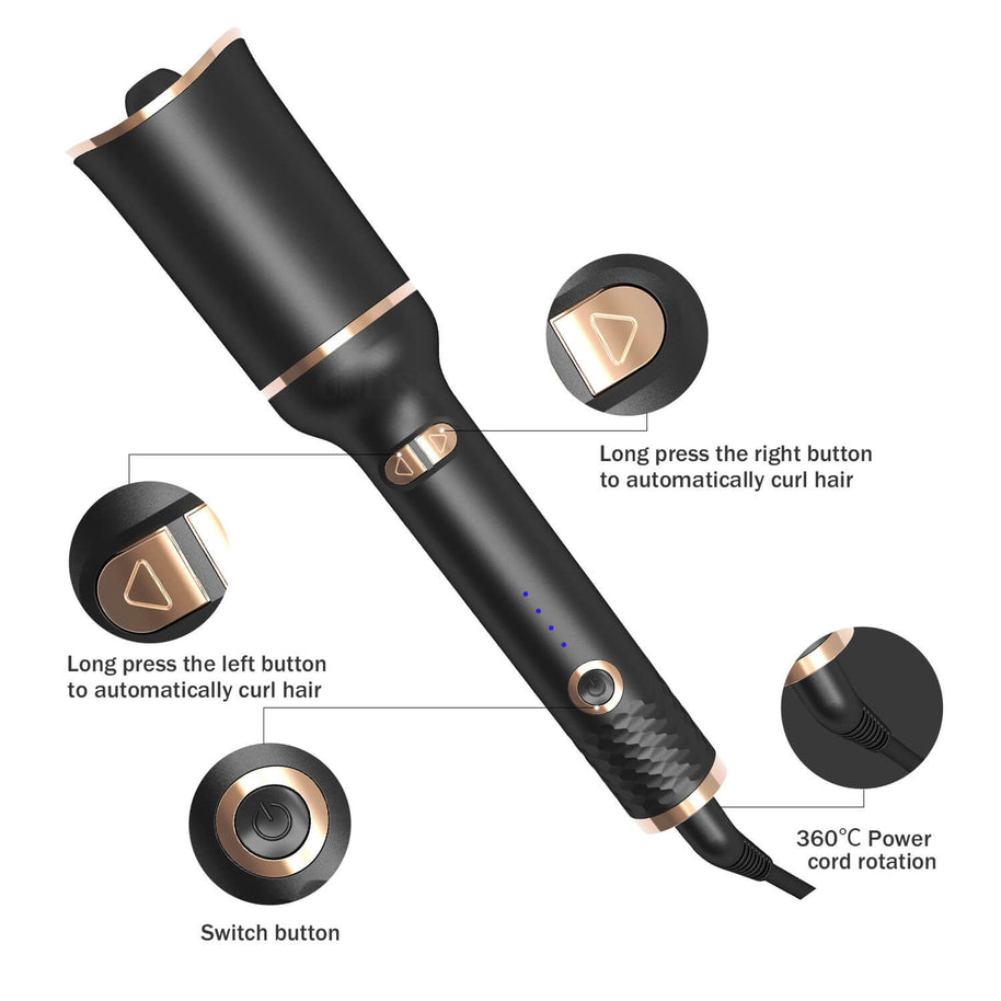 Automatic Curler With Ionic Technology | Negative Ion Curling Iron