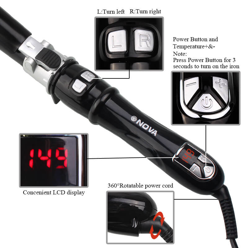 Automatic Hair Curling Machine | 30s Instant Heat Curling Iron