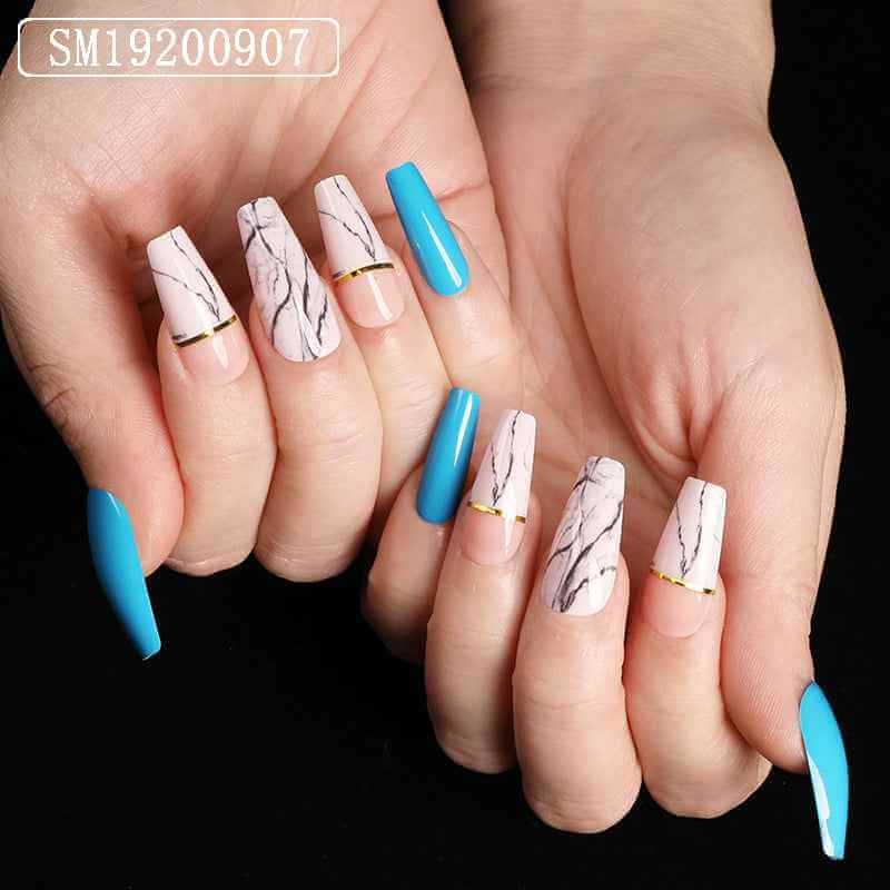 Ballet Coffin Fake Nails | Long Ballet Coffin Fake Nails