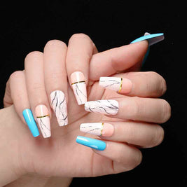 Ballet Coffin Fake Nails | Long Ballet Coffin Fake Nails