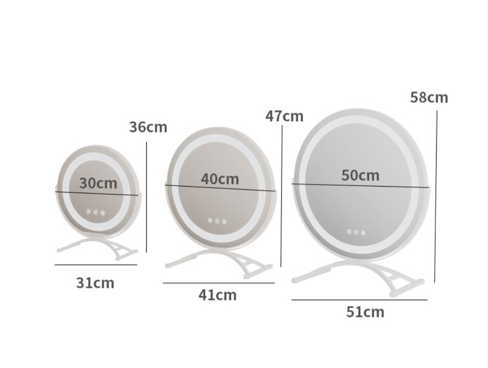 Beauty Mirror For Dressing Table | Rotating Tabletop Makeup Mirror