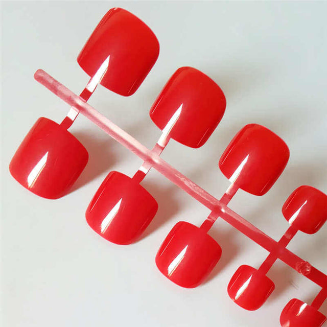 Bright Green Press On Toe Nails | Square Press On Toenails
