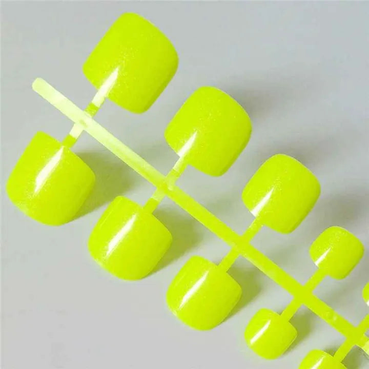 Bright Green Press On Toe Nails | Square Press On Toenails