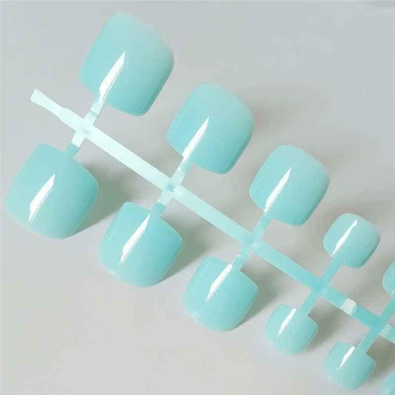 Bright Green Press On Toe Nails | Square Press On Toenails