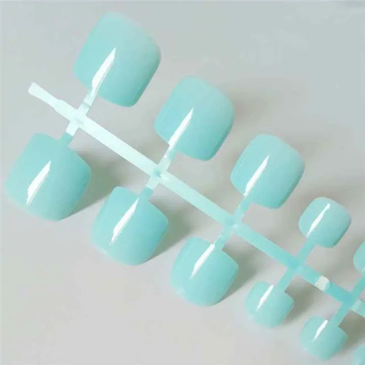 Bright Green Press On Toe Nails | Square Press On Toenails