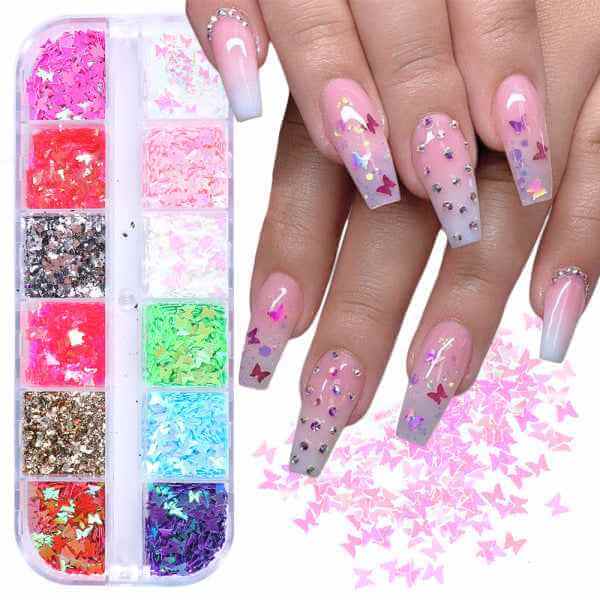 Butterfly Nail Art Supplies | Sequin Nail Art Supplies