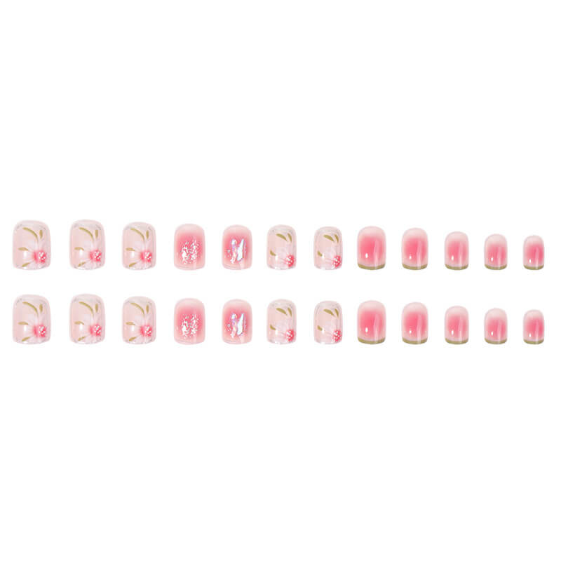 Camellia Nail Patch Smudge Proof Stickers | Camellia Flower Nail Decals