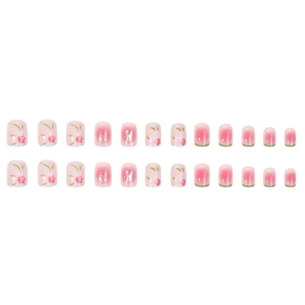 Camellia Nail Patch Smudge Proof Stickers | Camellia Flower Nail Decals