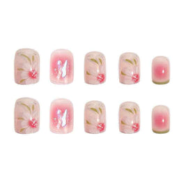 Camellia Nail Patch Smudge Proof Stickers | Camellia Flower Nail Decals