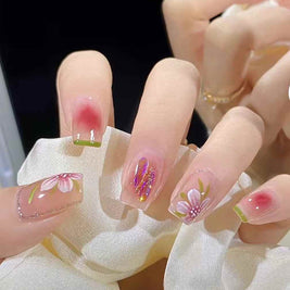 Camellia Nail Patch Smudge Proof Stickers | Camellia Flower Nail Decals
