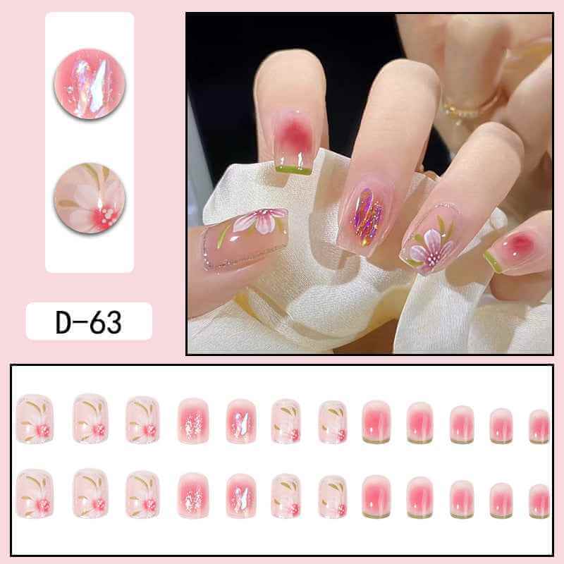 Camellia Nail Patch Smudge Proof Stickers | Camellia Flower Nail Decals