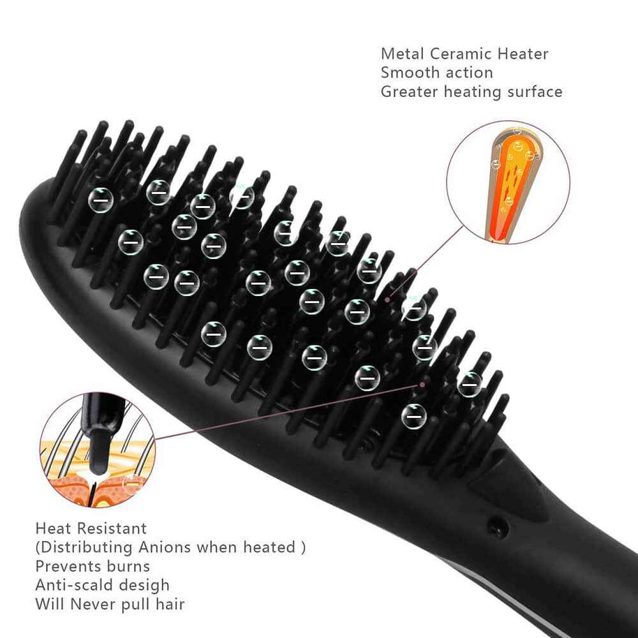 Ceramic Hair Straightener Comb | Auto Shut Off Hair Straightener