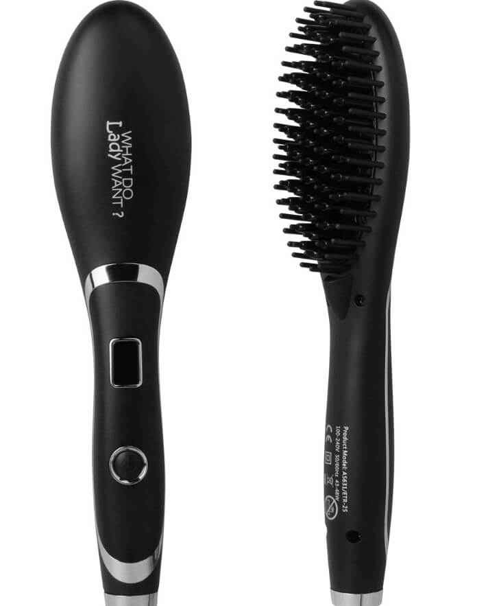 Ceramic Hair Straightening Brush | Electric Hair Straightening Brush